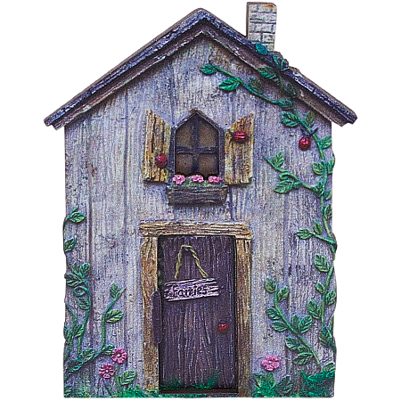Wood Fairy Door for Garden Yard Tree Decoration AJEW-WH20002-58A-1