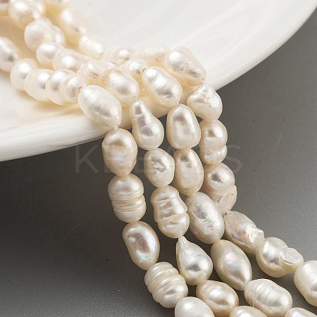 Natural Keshi Pearl Cultured Freshwater Pearl Beads Strands PEAR-P062-34-1