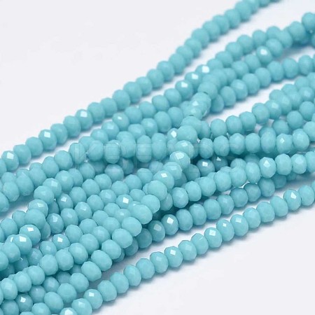 Faceted Rondelle Glass Beads Strands X-GLAA-I033-3mm-11-1