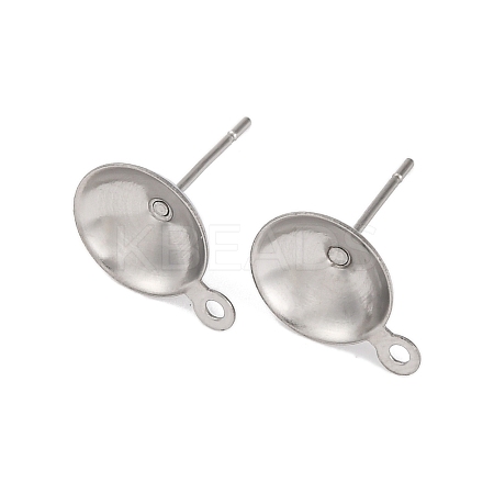 Anti-Tarnish 304 Stainless Steel Stud Earring Findings STAS-S151-01P-C-1