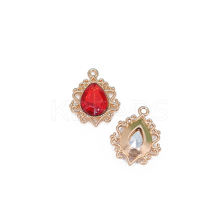 Glass Rhinestone Pendants FIND-WH0021-90KCG-10-1
