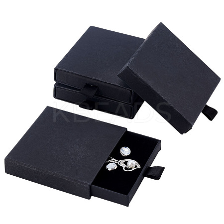 Cardboard Jewelry Set Drawer Boxes CON-WH0099-76B-1