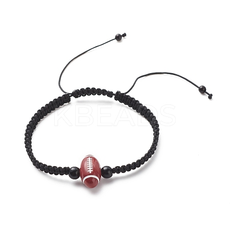 Acrylic Braided Bead Bracelet BJEW-JB08552-05-1