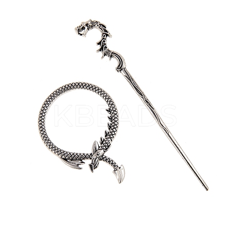 Tibetan Style Alloy Hair Sticks PW-WGCE4EE-02-1