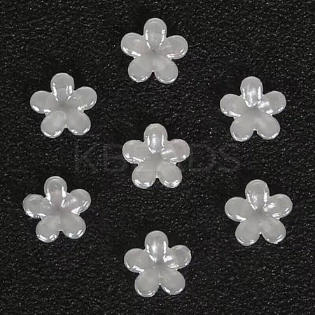 ABS Plastic Imitation Pearl Cabochons KY-WH0004-08-1