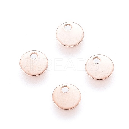 Ion Plating(IP) 304 Stainless Steel Stamping Blank Tag Charms STAS-F232-03A-RG-1