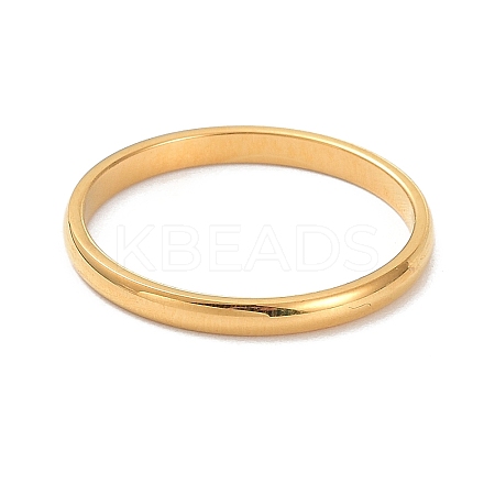 2mm Polished Plain Dome Finger Ring for Girl Women RJEW-C012-05E-G-1