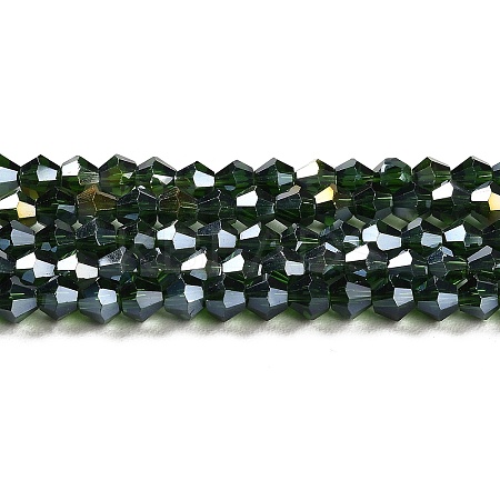 Transparent Electroplate Glass Beads Strands GLAA-F029-4mm-A25-1