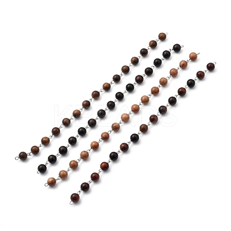 Handmade Wooden Beads Chains AJEW-JB00746-1