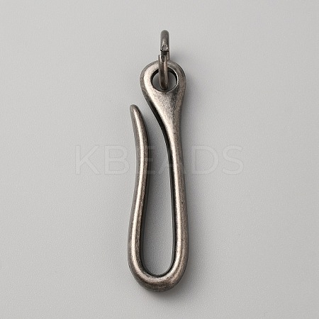 Tibetan Style Alloy Hook Clasps FIND-WH0002-80A-AS-1