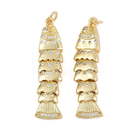 Brass Micro Pave Cubic Zirconia Pendants X1-KK-A269-19G-1