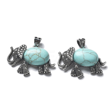 Dyed Synthetic Turquoise Pendant G-H083-02AS-09-1
