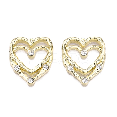 Rack Plating Alloy Rhinestone Pendants PALLOY-T091-06KCG-NR-1