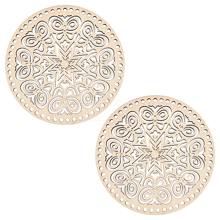 Wooden Basket Bottoms AJEW-WH0129-07A-1
