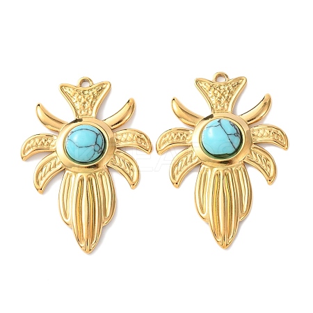 Synthetic Turquoise Pendants LS-STAS-Z177-07G-02-1