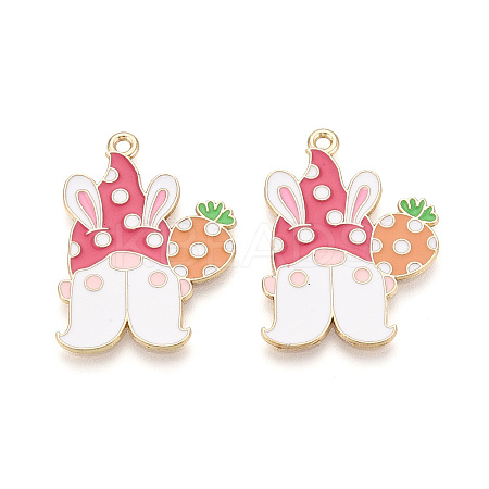 Alloy and Enamel Pendants ENAM-T021-21B-1