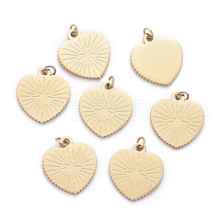 Ion Plating(IP) 304 Stainless Steel Charms STAS-F256-053G-1