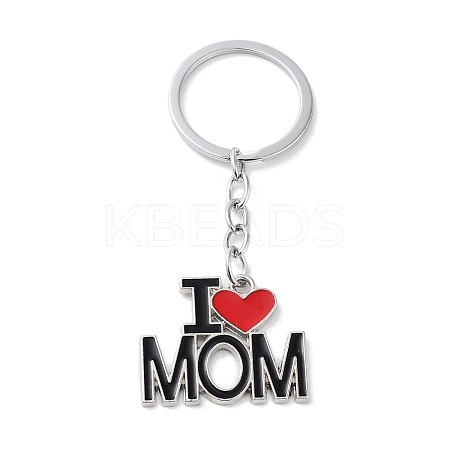 Mother's Day Alloy Enamel Keychains X-KEYC-P020-A01-1