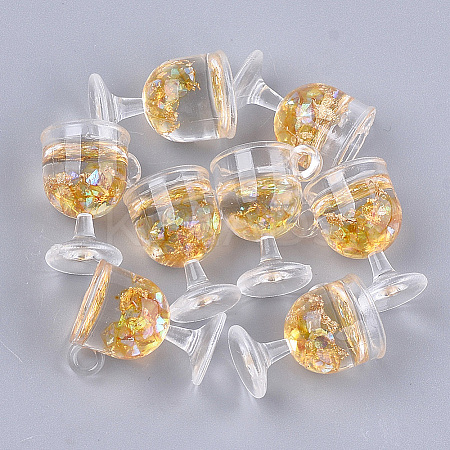 Resin Cup Pendants X-CRES-S359-10G-1