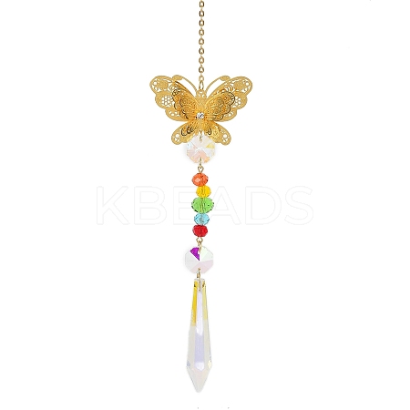 Hollow Alloy Hanging Ornaments HJEW-Q012-05D-1