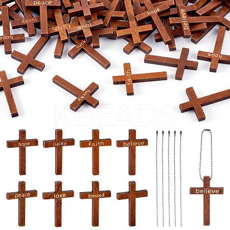 DIY Inspirational Word Pendant Decoration Making Kit DIY-SW0001-13-1