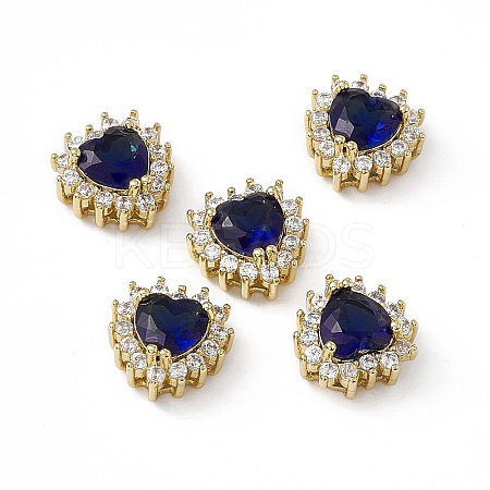 Rack Plating Brass Micro Pave Cubic Zirconia Beads KK-C007-12G-08-1