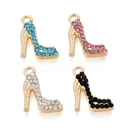 Alloy Rhinestone Pendants PALLOY-T092-25G-1