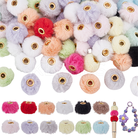 100Pcs Fabric European Beads DIY-WR0004-69-1