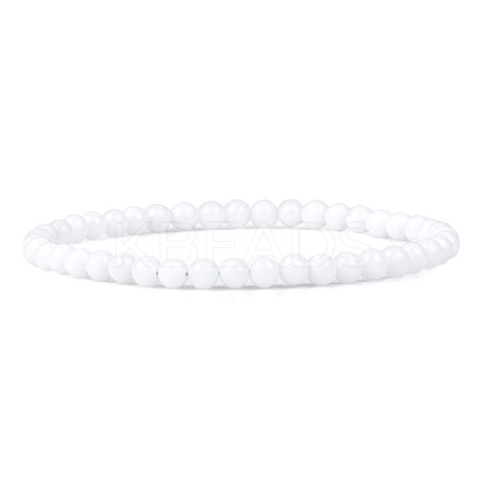 4MM Natural White Jade Stretch Bracelets RP2095-8-1