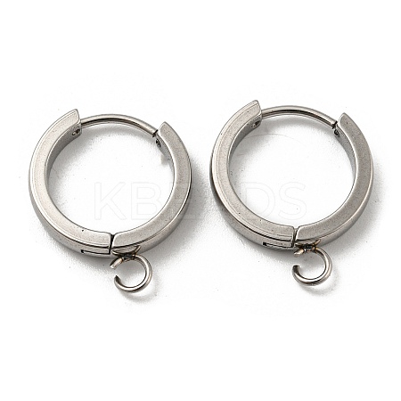 Tarnish Resistant 201 Stainless Steel Huggie Hoop Earrings Findings STAS-A167-01N-P-1