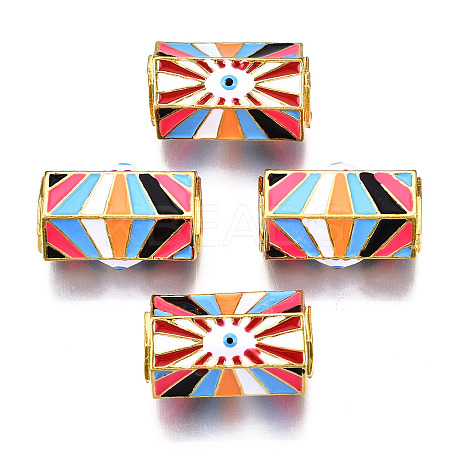 Alloy Enamel Beads PALLOY-Q441-035A-RS-1