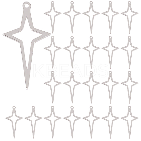 50Pcs 304 Stainless Steel Pendants STAS-HY0001-50-1