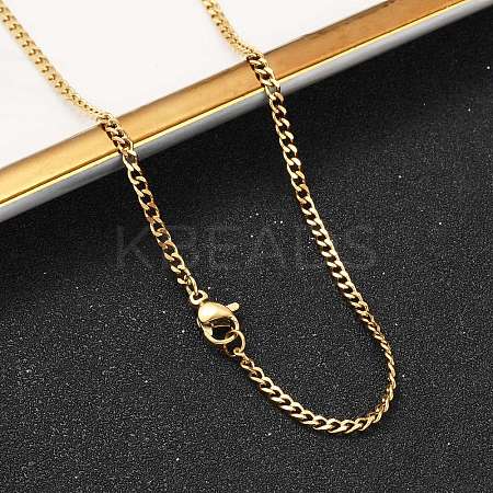 Unisex Casual Style 304 Stainless Steel Twisted Chain Necklaces STAS-O037-16G-1