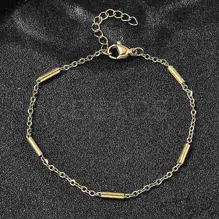 304 Stainless Steel Link Bracelets BJEW-A051-01G-1