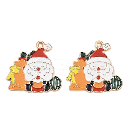 Christmas Theme Alloy Enamel Pendants FIND-I065-02B-KCG-1
