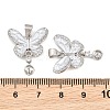 Brass Micro Clear Cubic Zirconia Peg Bails Pin Pendants KK-CBA6A75-51B-P-3