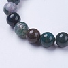 Natural Indian Agate Beaded Stretch Bracelets BJEW-I253-10mm-11-3
