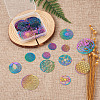 48Pcs 12 Style 201 Stainless Steel Filigree Pendants STAS-FW0001-15-4