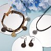 80Pcs 4 Colors Tibetan Style Alloy Pendants FIND-SZ0001-84-6
