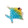 Glass Woven Pendants PALLOY-MZ00548-3