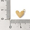 Golden Tone 304 Stainless Steel Rhinestone Charms STAS-L025-005G-04-3