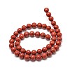 Grade A Natural Red Jasper Bead Strands X-G-P075-36-8mm-2