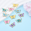 10Pcs 5 Colors Rack Plating Alloy Enamel Pendants ENAM-YW0004-75-2