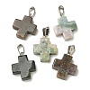 Natural Indian Agate Pendants G-Z067-06P-08-2
