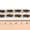 Alloy Flower Charm Braided PU Leather Chain Belts for Women AJEW-XCP0003-65-3