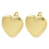 Heart Brass Hoop Earrings EJEW-Q390-09G-1