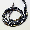 Electroplate Glass Bead Strands EGLA-J028-4x4mm-AB12-2