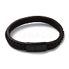 Leather Braided Cord Bracelet BJEW-F460-07EB-1