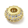 Rack Plating Brass Micro Pave Cubic Zirconia Beads KK-B091-03G-01-1