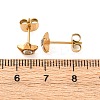 304 Stainless Steel Clear Cubic Zirconia Stud Earrings EJEW-Q044-06G-3